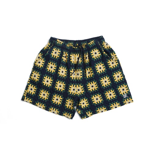 Flower Pattern Easy Shorts_Yellow